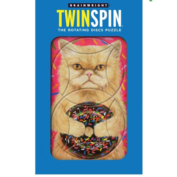 Twin Spin - Donut Cat The Rotating Discs Puzzle NIB - Picture 1 of 4